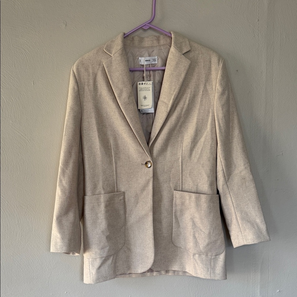 NWT Mango Classic Tan Blazer XS